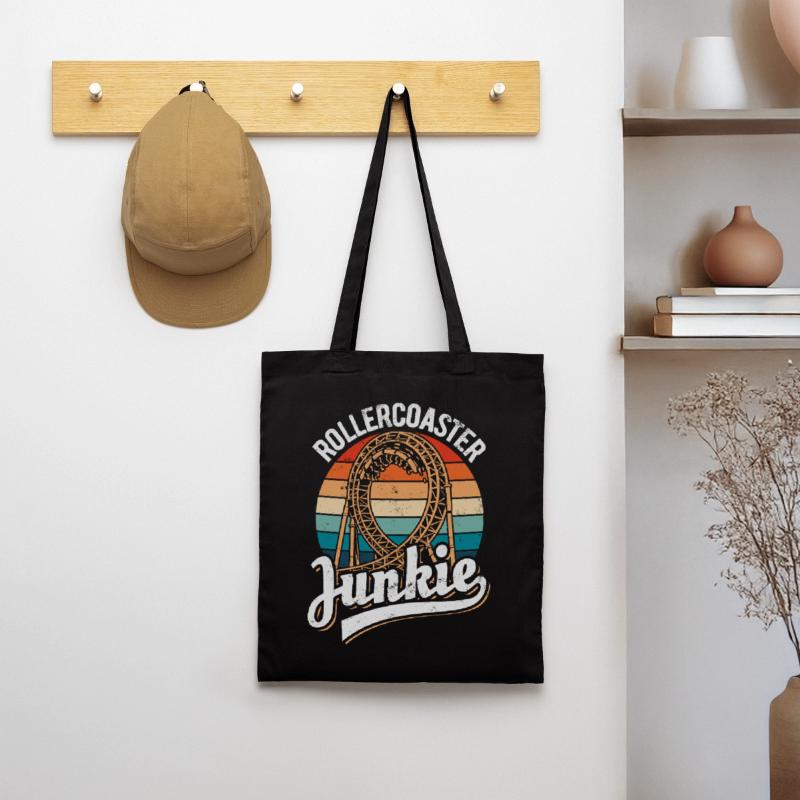 Rollercoaster Junkie - Roller Coaster - Loop Tote Bag