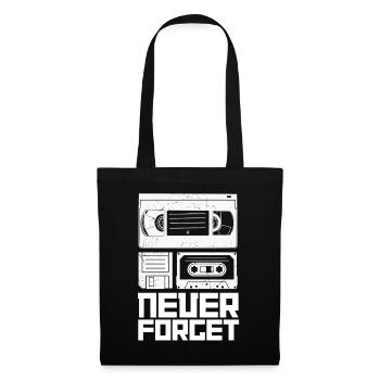 Retro Kassette Design für Musikfans - Stoffbeutel - Schwarz - Vorne