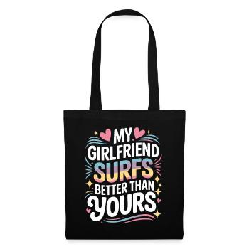 Surfer Ma copine surfe mieux que la tienne Surf - Sac en tissu - noir - Devant