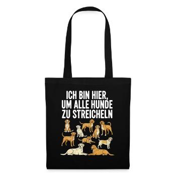 Humorous dog motif with text - Tote Bag - black - Front