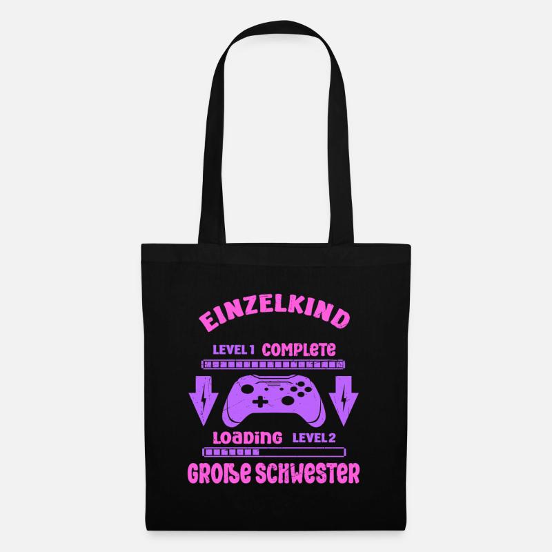 Einzelkind Complete - Loading Große Schwester 2026 - Stoffbeutel - Schwarz