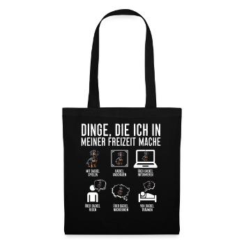 Dachshund Dog Wire-haired Dachshund Stubborn - Tote Bag - black - Front