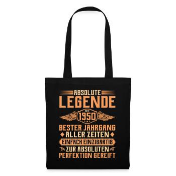 75e anniversaire - Légende depuis 1950 - Sac en tissu - noir - Devant