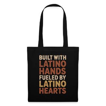 Built with Latino Hands Hispanic Heritage Month - Stoffbeutel - Schwarz - Vorne