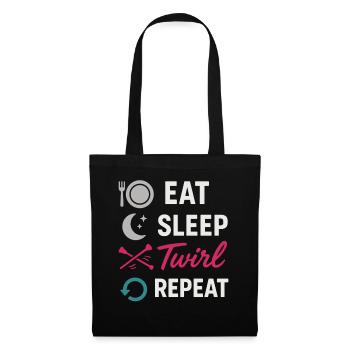 Baton Twirler Majorette Captain Squad Club - Tote Bag - black - Front