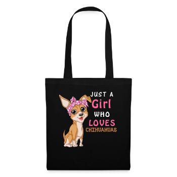 Juste une fille qui aime le chihuahua - Sac en tissu - noir - Devant