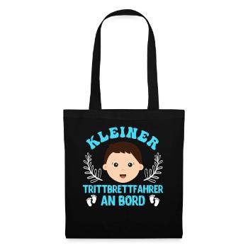 Expectant mother LITTLE FREEBOARD RIDER ON BOARD - Tote Bag - black - Front