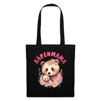 Future maman BEAR MAMA Drôle - Sac en tissu - noir - Devant