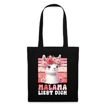 Future maman MALAMA LOVE Drôle - Sac en tissu - noir - Devant