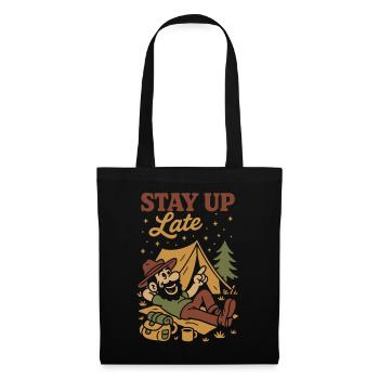 Drôle de camping camping-car ciel étoilé - Sac en tissu - noir - Devant