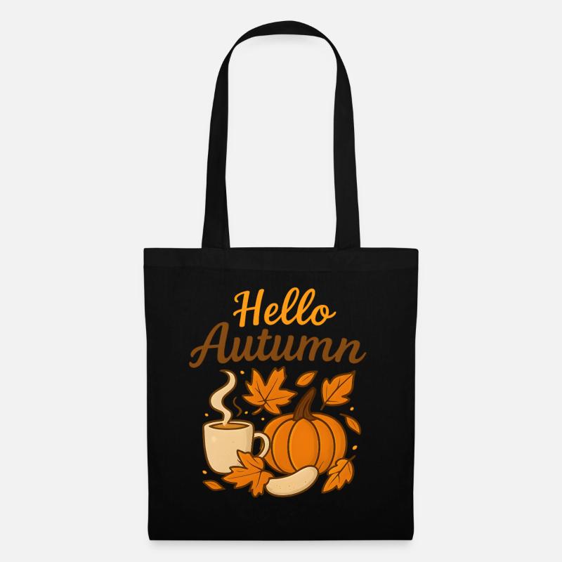  Hello Autumn – Herbstliche Stimmung - Stoffbeutel - Schwarz