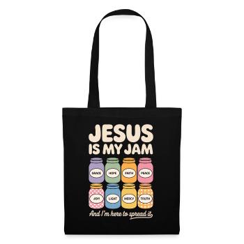 Jésus est ma confiture : foi, espoir, paix, - Sac en tissu - noir - Devant