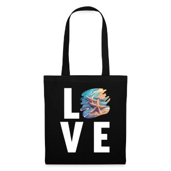 Étoile de mer Étoile de mer - Sac en tissu - noir - Devant