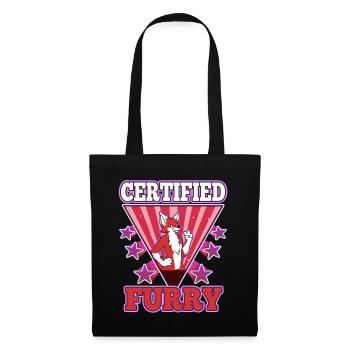 Certified furry - Tote Bag - black - Front