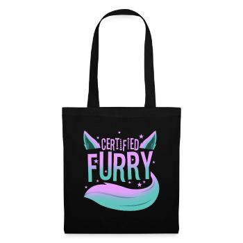 Certified furry - Tote Bag - black - Front
