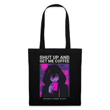 Tais-toi et prends-moi un café Anime Coffee Phonk Music - Sac en tissu - noir - Devant
