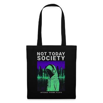 Pas aujourd’hui Société Phonk Musique Esthétique Avant-gardiste - Sac en tissu - noir - Devant