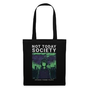 Pas aujourd’hui Société Phonk Musique Esthétique Avant-gardiste - Sac en tissu - noir - Devant