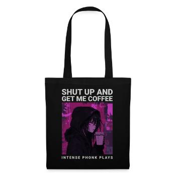 Tais-toi et apporte-moi un café Anime Girl Coffee Phonk - Sac en tissu - noir - Devant