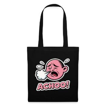Vintage Comic Sneeze Expression Design - Tote Bag - black - Front