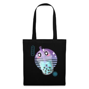 Kawaii Bubble Tea Illustration - Tote Bag - black - Front
