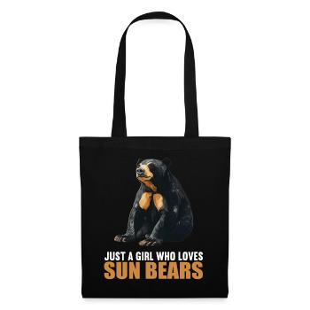 Sun Bear Malaienbär - Stoffbeutel - Schwarz - Vorne