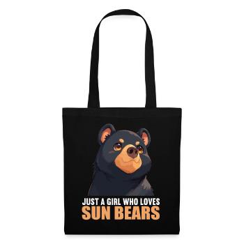 Sun Bear Malaienbär - Stoffbeutel - Schwarz - Vorne
