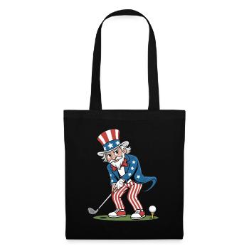 Golf Player Grandpa Independence Day 4th of July - Tote Bag - black - Front