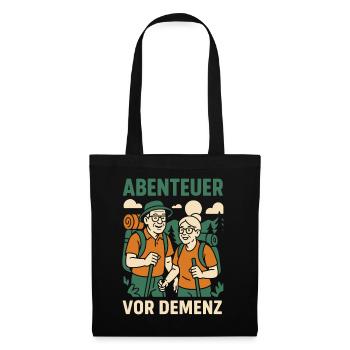 Abenteuer Vor Demenz Camping Camper Retro Design - Stoffbeutel - Schwarz - Vorne