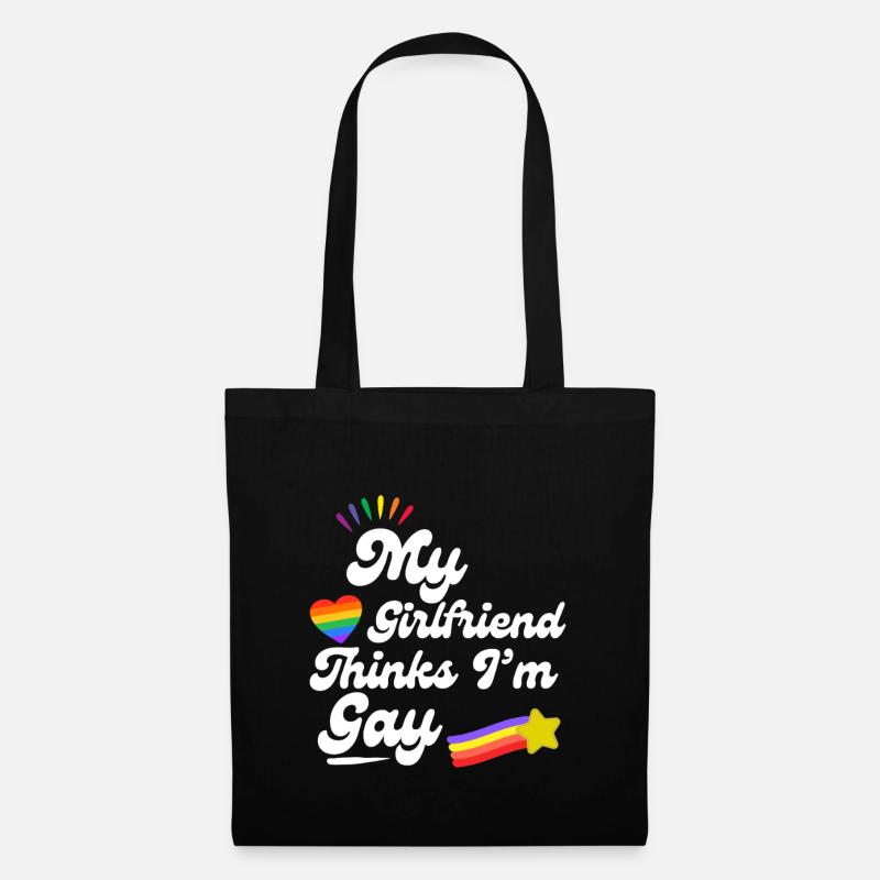 Rainbow Pride Heart Keepsake Design - Tote Bag - black