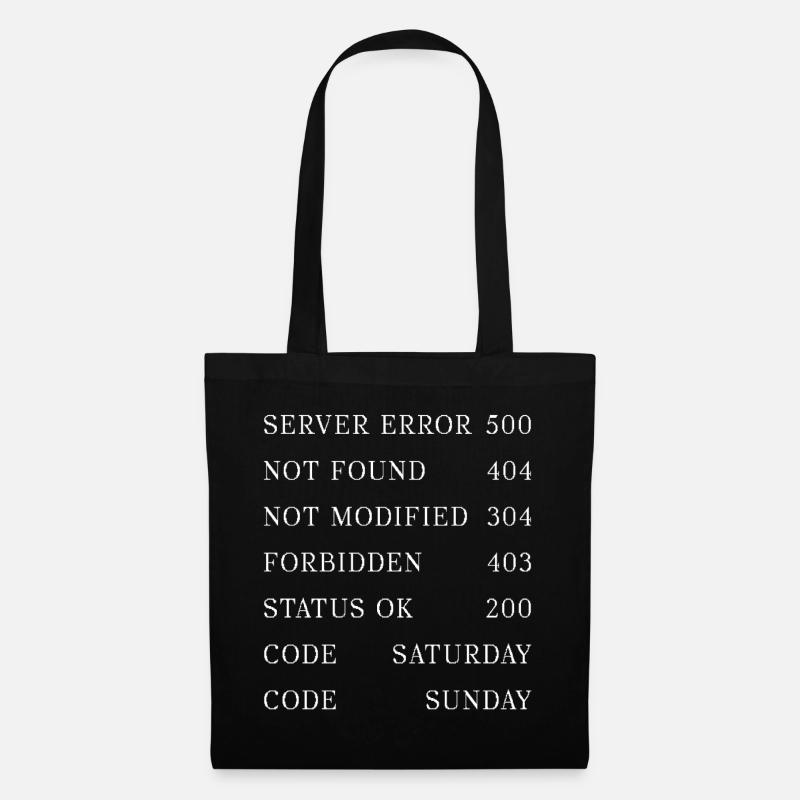 IT weekdays codes - Tote Bag - black