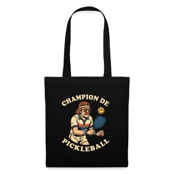 Pickleball Champion Vintage Style Sports Humor - Tote Bag - black - Front