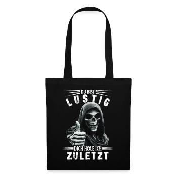 Skull Grim Reaper You are funny saying motif - Tote Bag - black - Front