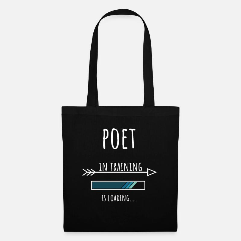 Poet Geschenk Beruf Ausbildung Dichter - Stoffbeutel - Schwarz