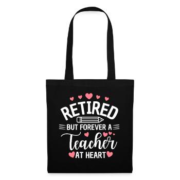 Enseignant à la retraite Enseignant cardiaque Retraite - Sac en tissu - noir - Devant