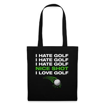 I love golf Golfer Golf Golfing - Tote Bag - black - Front