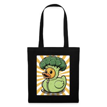 Brocoli de canard humoristique en sweat à capuche - Sac en tissu - noir - Devant