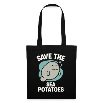Lamantin passionné bœuf de mer amateur de salade d’amour - Sac en tissu - noir - Devant