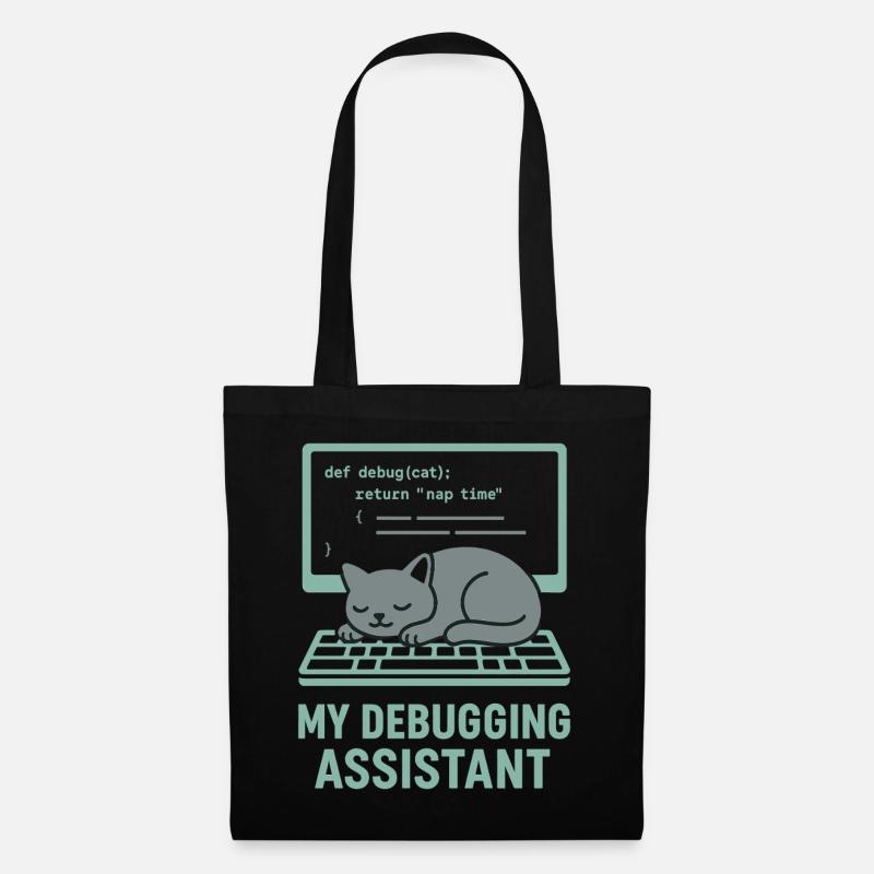 Mon chat assistant de débogage - Sac en tissu - noir