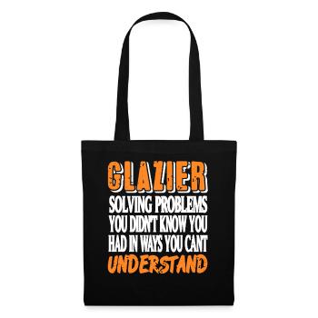 Glazier Nutritional Facts Parody Work Skill Humor - Stoffbeutel - Schwarz - Vorne