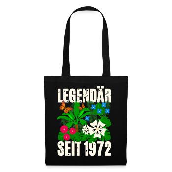 Légendaire depuis 1972 Fleurs - Sac en tissu - noir - Devant