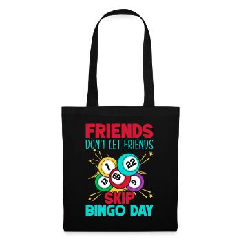 Jeu de bingo Amis, ne laissez pas passer le bingo - Sac en tissu - noir - Devant