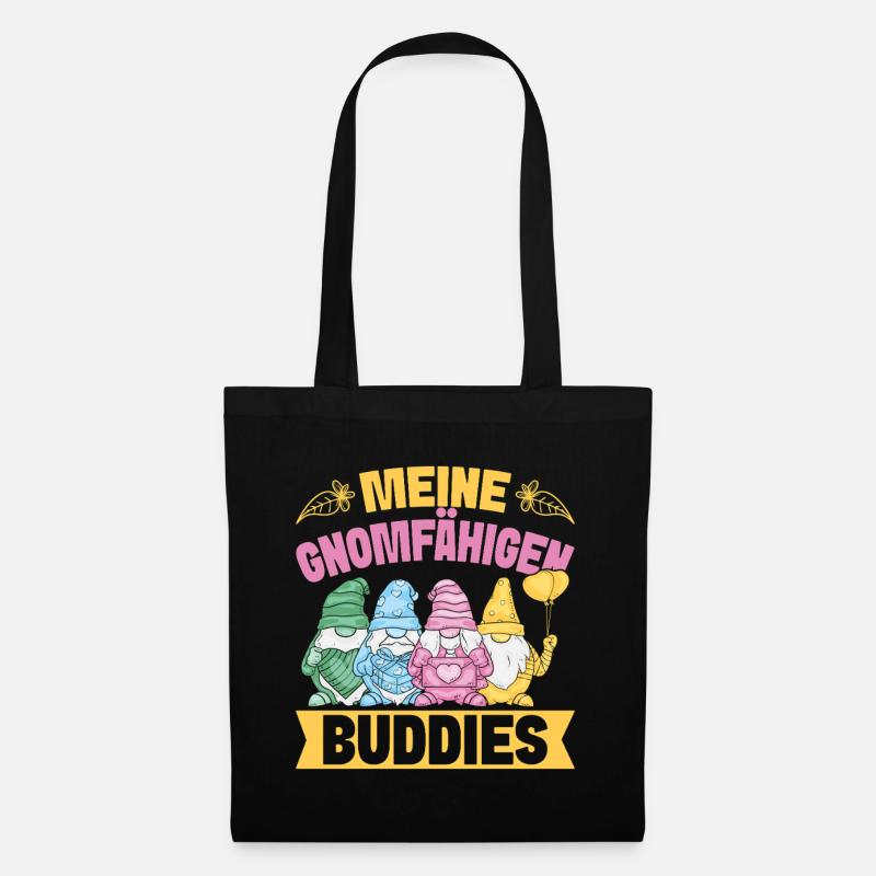 Gartenzwerg Kostüm Gnomefähigen Buddies Gnome - Stoffbeutel - Schwarz