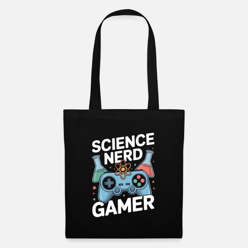 Science Nerd Gamer Controller Chemie Labor - Stoffbeutel - Schwarz