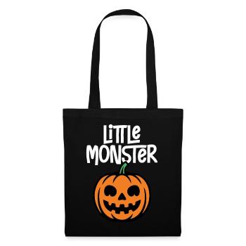 petit monstre - Sac en tissu - noir - Devant