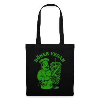 Döner Vegan - Salad - Fast Food - Spruch - Tote Bag - black - Front