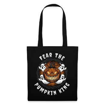 Fear the Pumpkin King - Scary Halloween Design - Tote Bag - black - Front