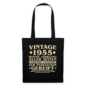 Millésime 1955 Millésime Né 70 ans - Sac en tissu - noir - Devant