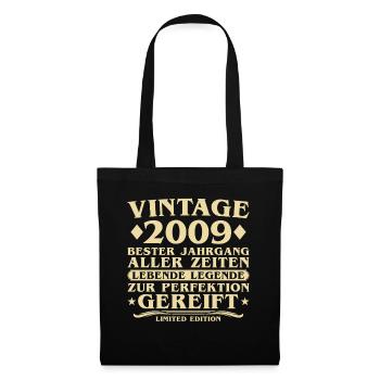 Millésime 2009 Millésime Né 16 ans - Sac en tissu - noir - Devant