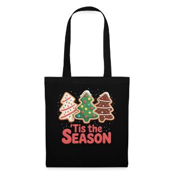 Weihnachten Lebkuchen Shirt - Stoffbeutel - Schwarz - Vorne